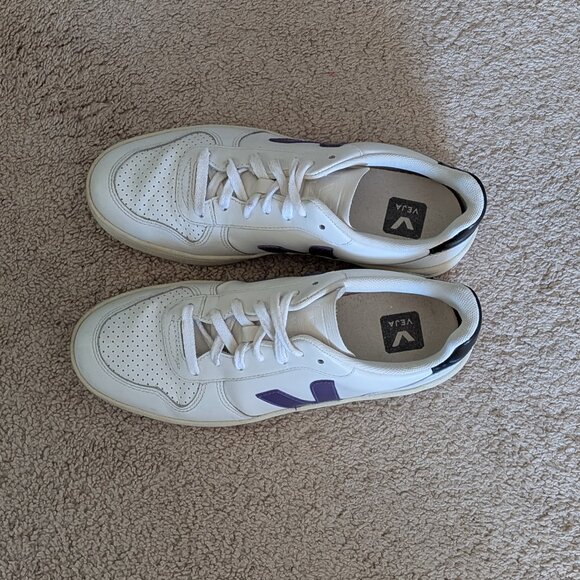VEJA V-10 Sneakers, Extra White/Purple/Black, Size 40 (US Women's 9 M) - Picture 4 of 6